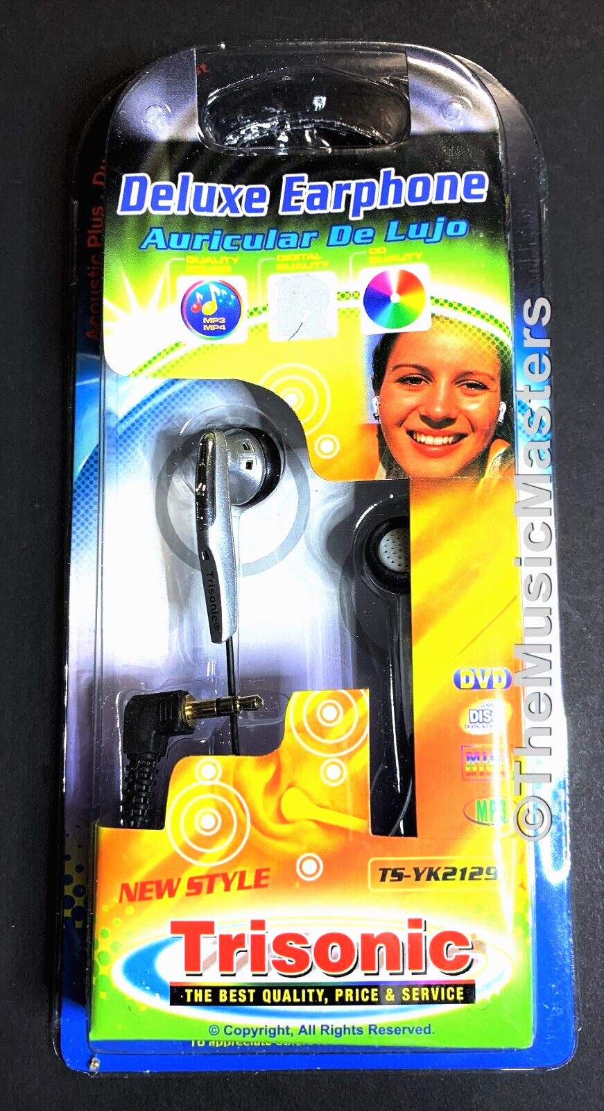Wired 3.5mm (1/8″) Stereo Earphones Earbuds Audio Headphones Headset Black