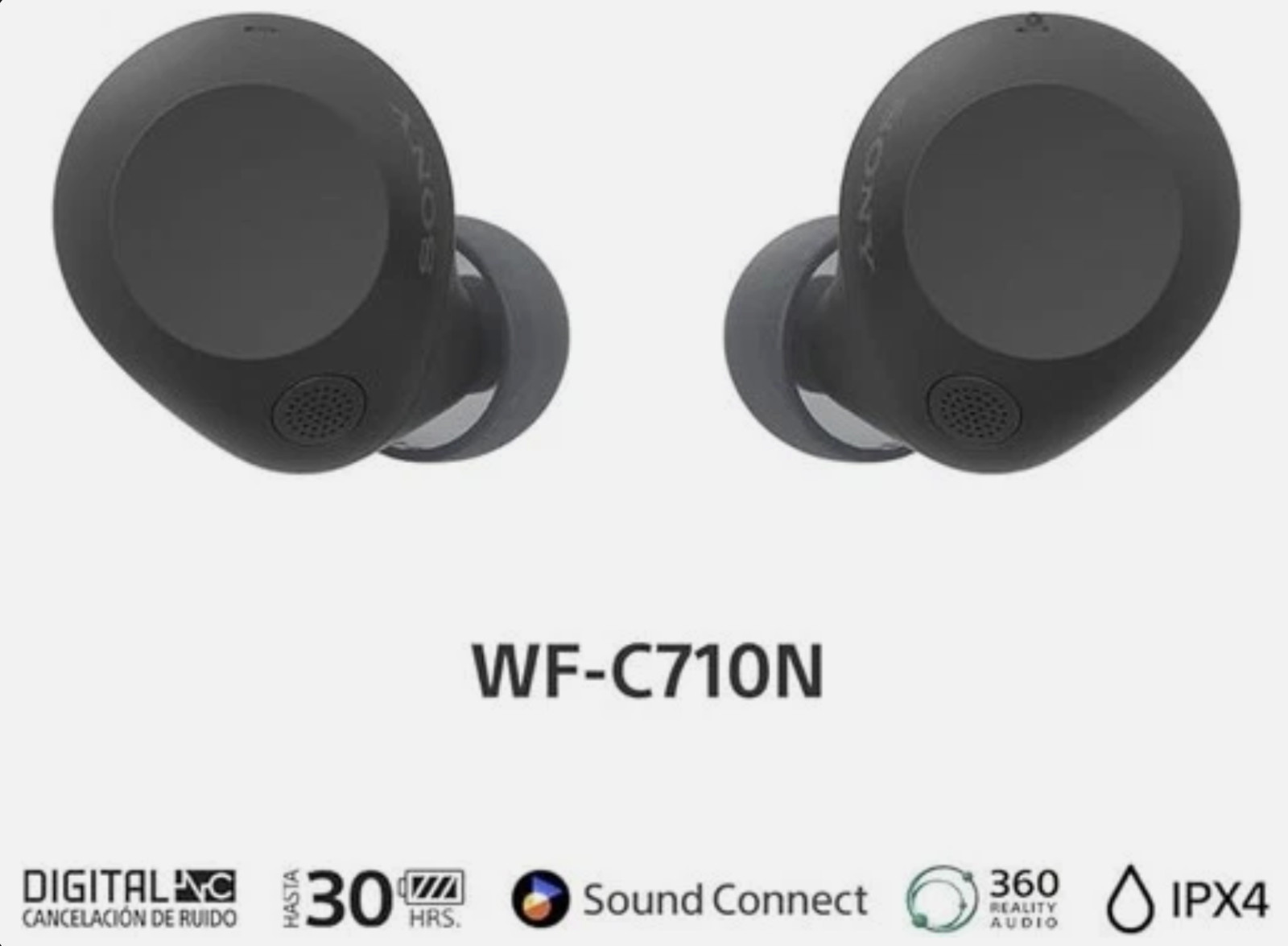 Sony WF-C710N/B Truly Wireless Noise Canceling Earbuds WF-C710N Black Headphones