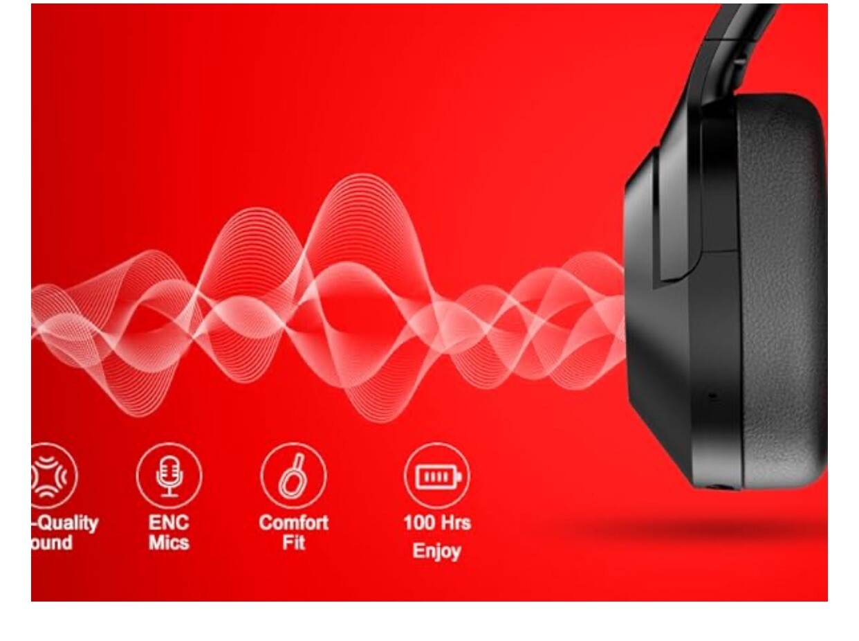 Qaekie Hybrid Active Noise Cancelling Headphones-100H Playtime Wireless Q30