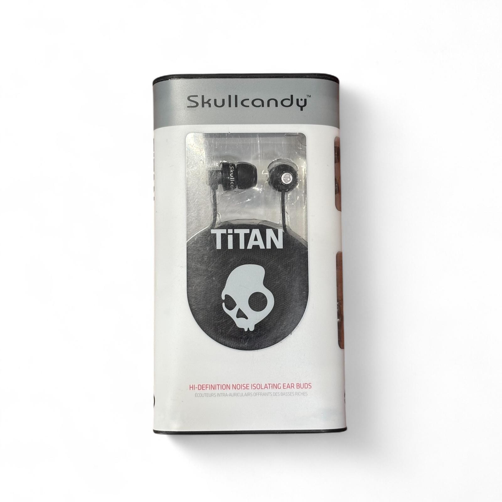 NOP Skullcandy, Titan, Black, High Definition, Noise Isolating Earbuds