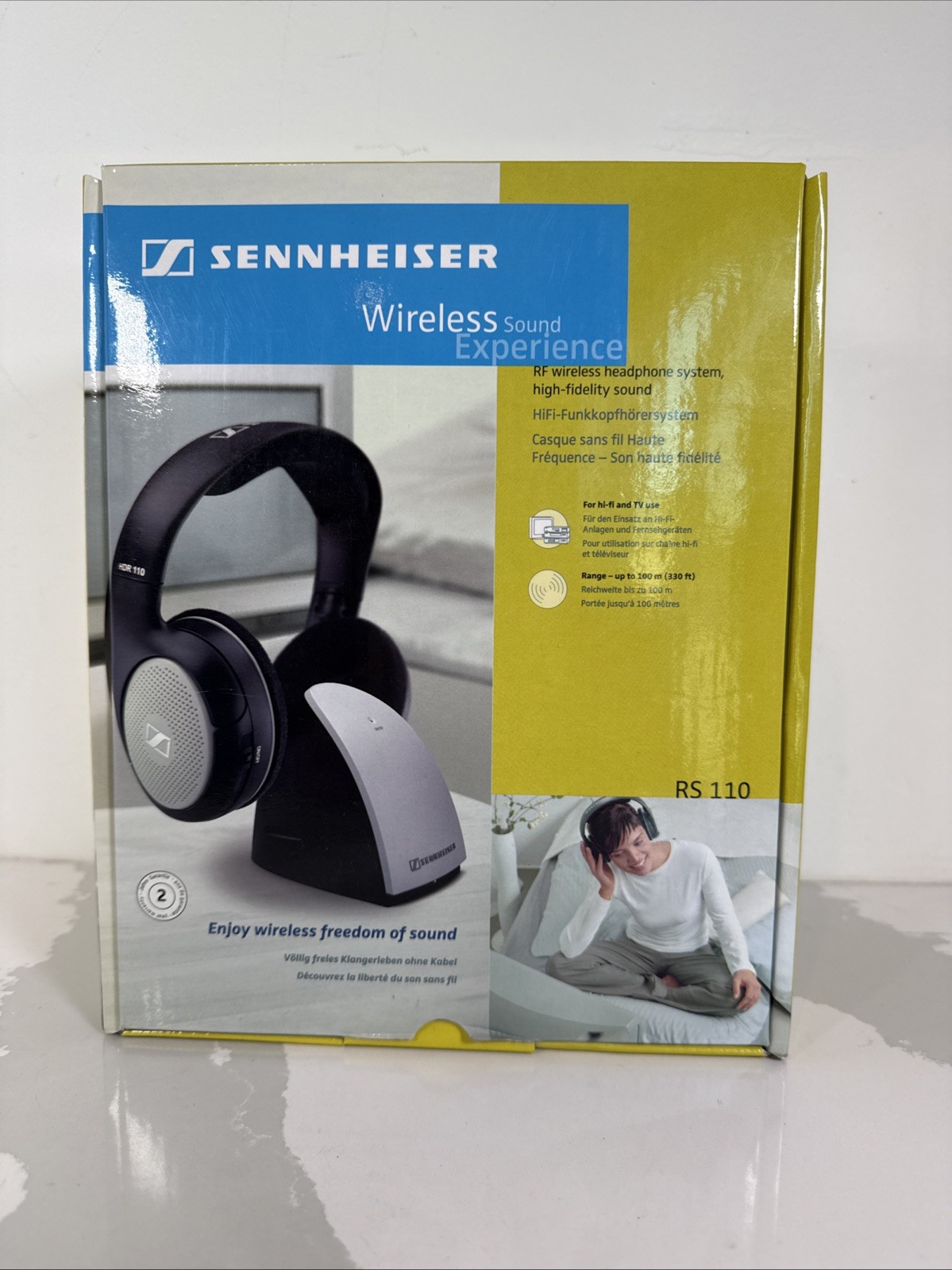 Sennheiser RS 120 Wireless RF TV Headphones 330ft Range OpenBox~ Excellent*J