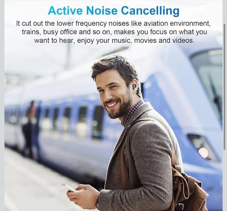 BMHOLU Wireless Earbuds with Large Charging Case and Phone Charging Function …
