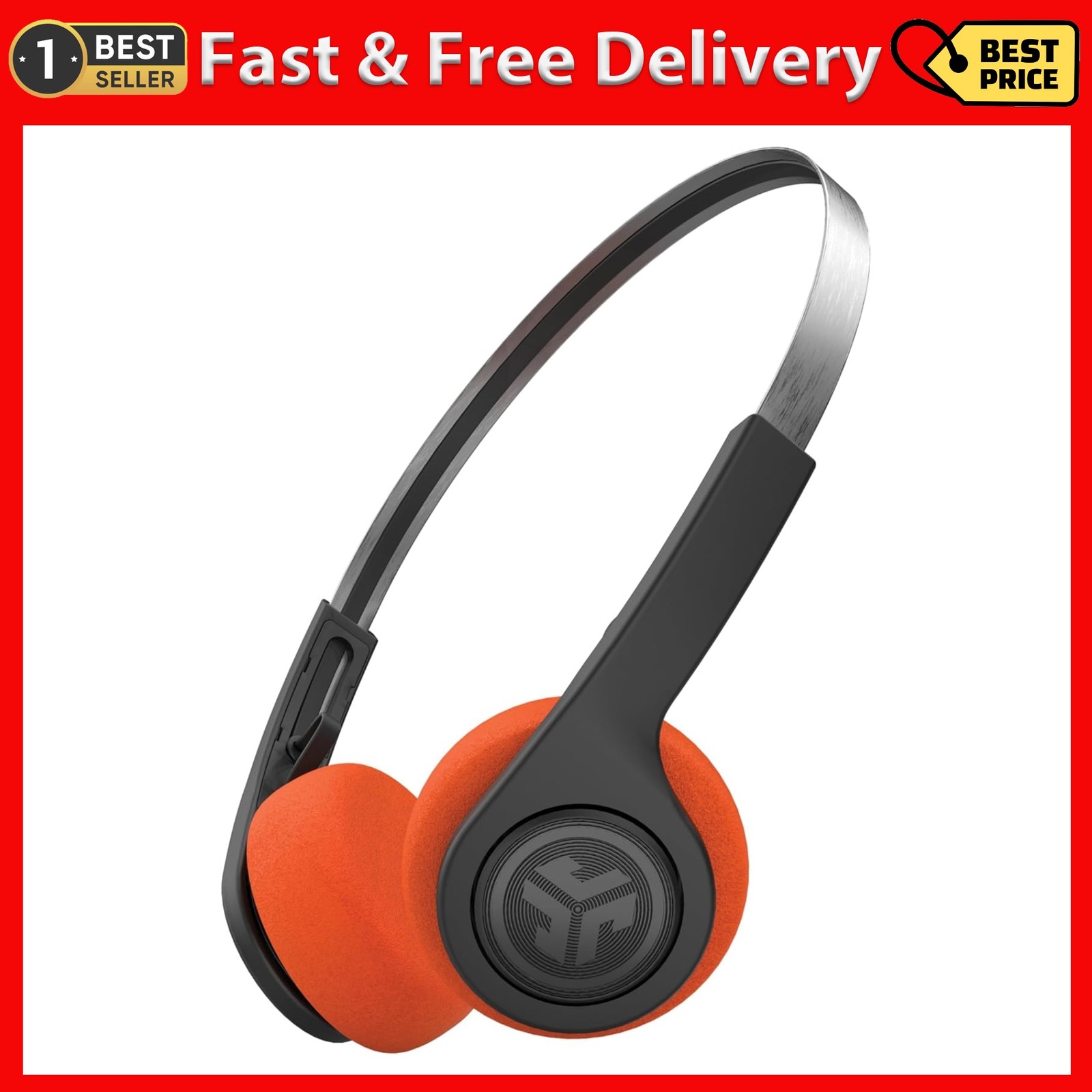 Jlab Rewind 2 Wireless Retro Headphones, 20+ Hours Playtime, App Support, Blueto