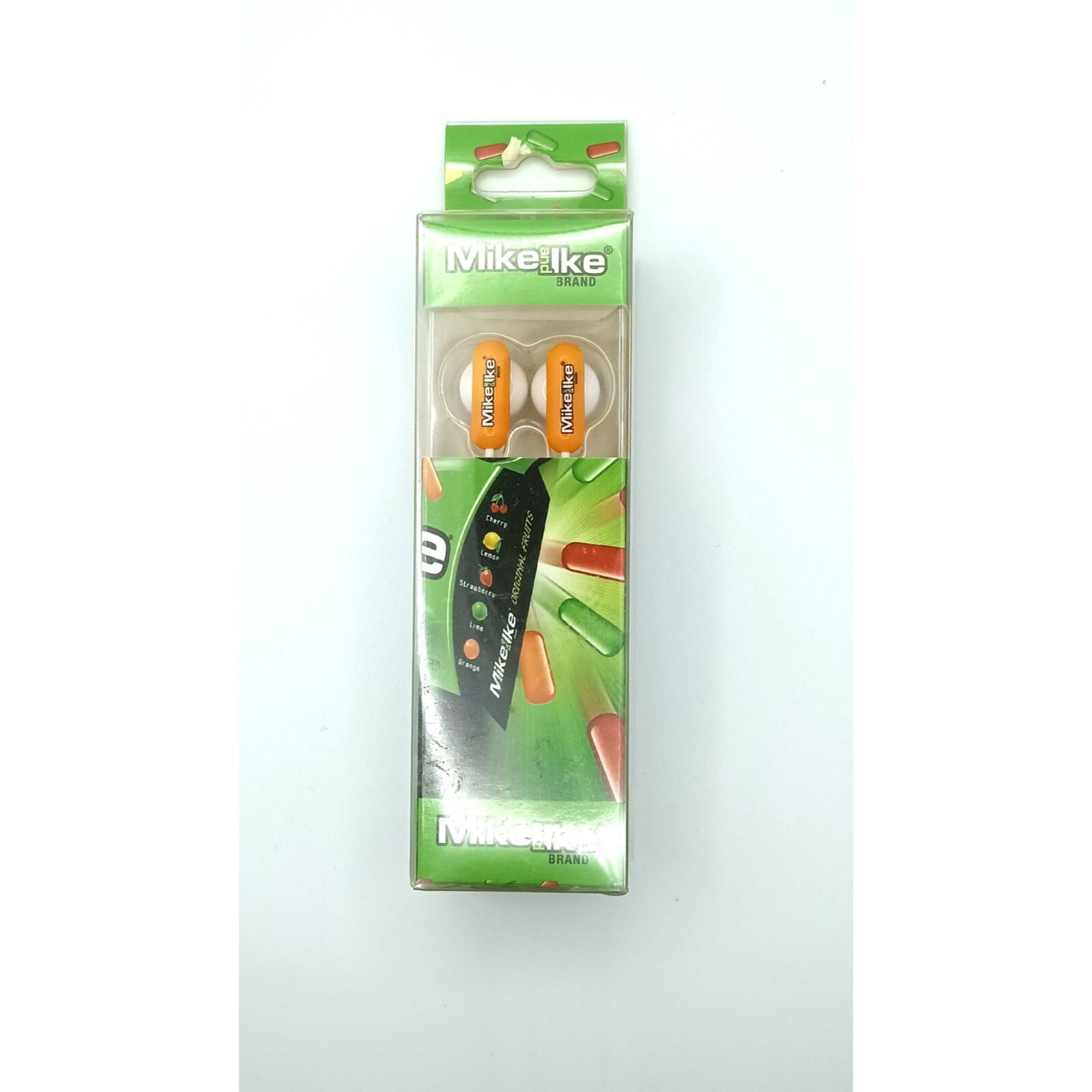 Earbuds 3.5mm jack kids adults Mike and Ike “candy” earphones ~ orange cute