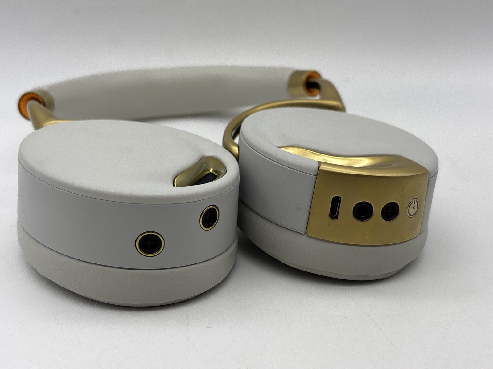 Parrot Zik Wireless Noise Cancelation Bluetooth Headphones – WHITE – YELLOW GOLD