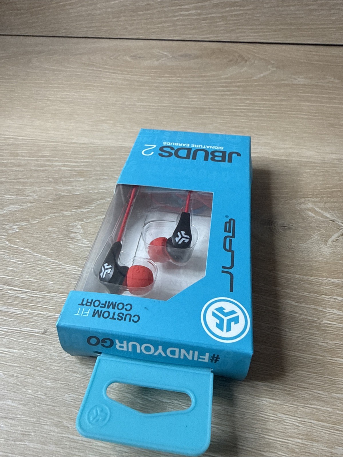 JLAB Jbuds 2 Signature Earbuds Custom Fit Natural Comfort Ultimate Sound RED NEW