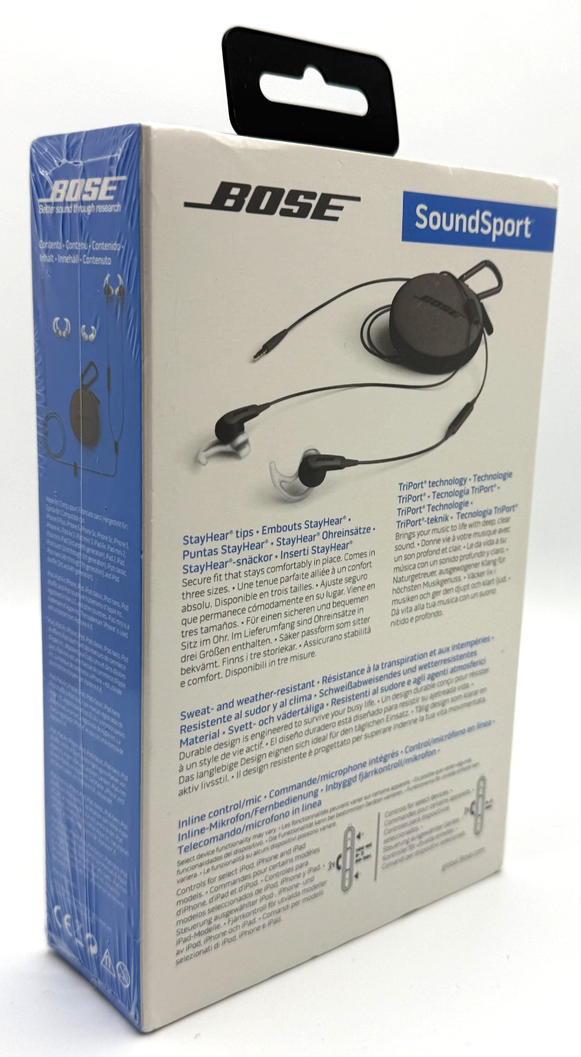 BOSE SoundSport in-ear headphones Wired Apple Controls w/ Mic Energy Green NEW