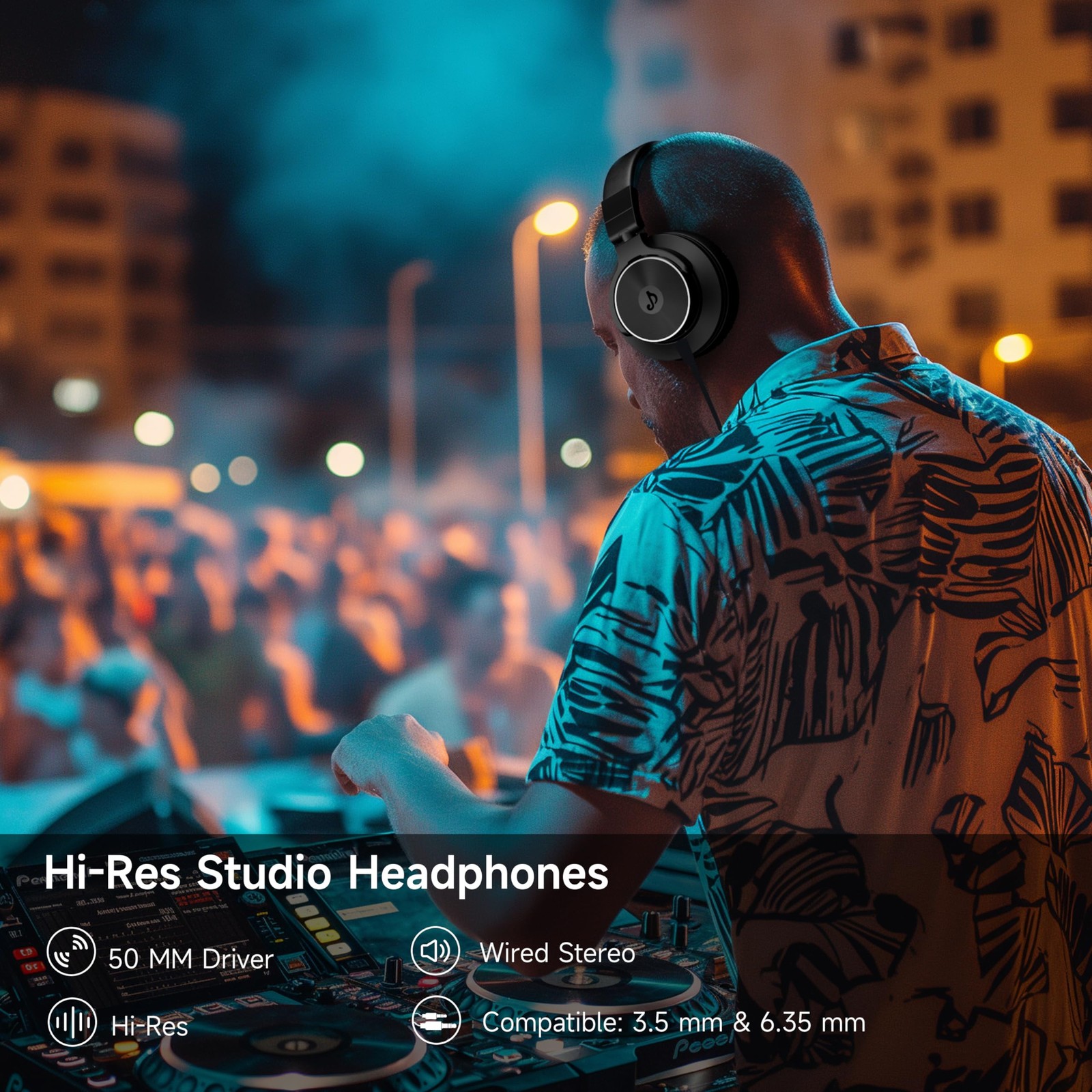 Auriculares de Diadema Profesionales Para DJ Audífonos Estudio Monitor Estéreo