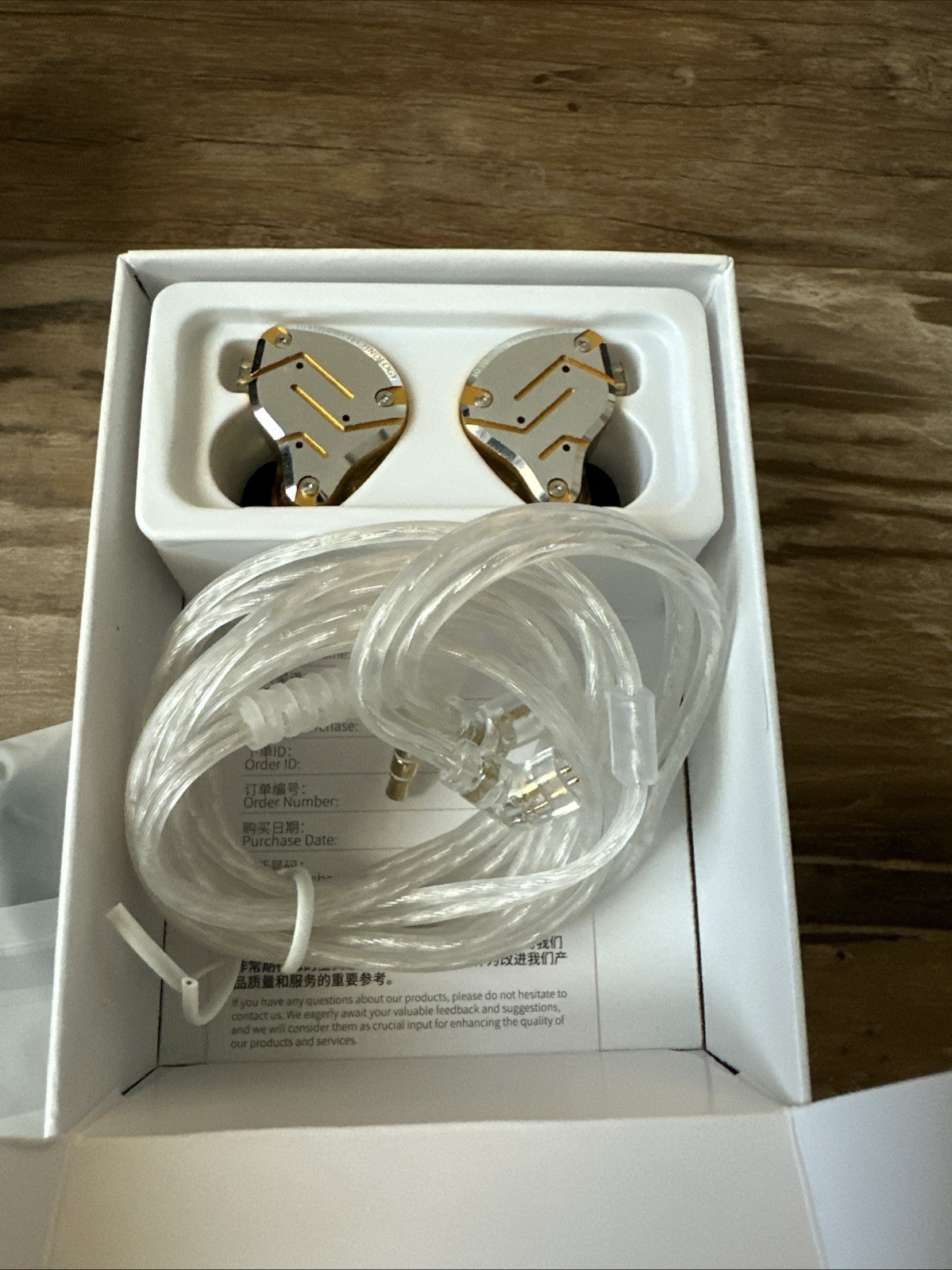 KZ ZS10 Pro, Linsoul 4BA+1DD 5 Driver in-Ear HiFi Earphones NO Mic, Glare Gold