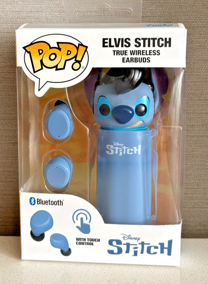 Disney Stitch Bluetooth Kids Wireless Ear Buds with Touch Control, Blue