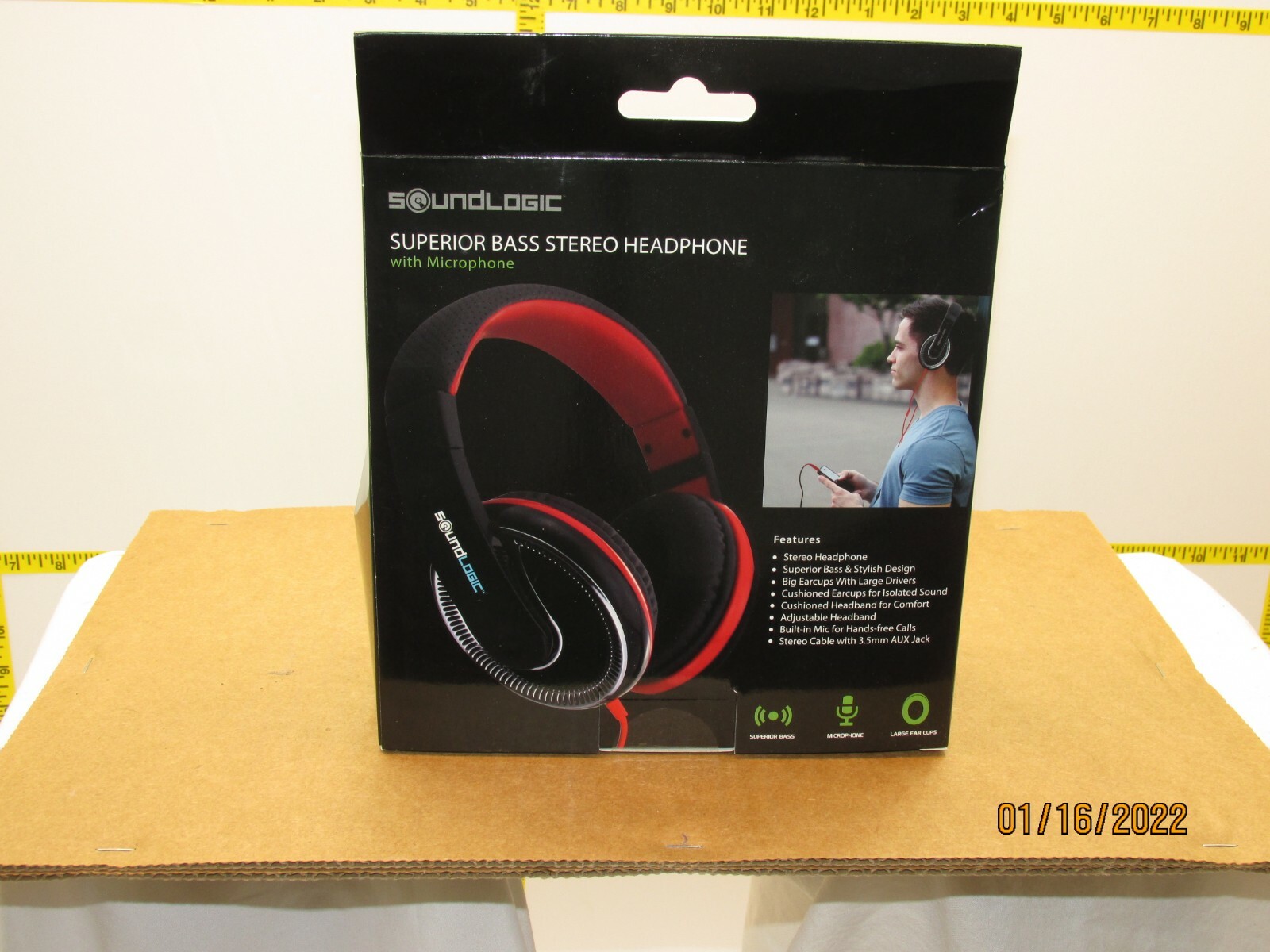 The listing is for:soundlogic superior bass headphone w/microphone #DJM-8/5894