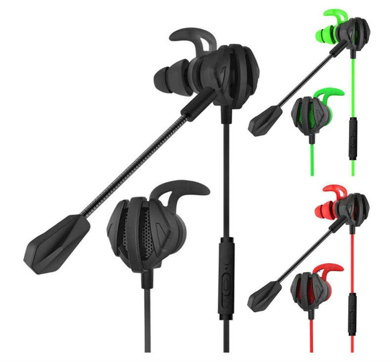 G6 Gaming Earbuds Wired 3.5mm Dual Mic In-Ear Headphones for PC Phone