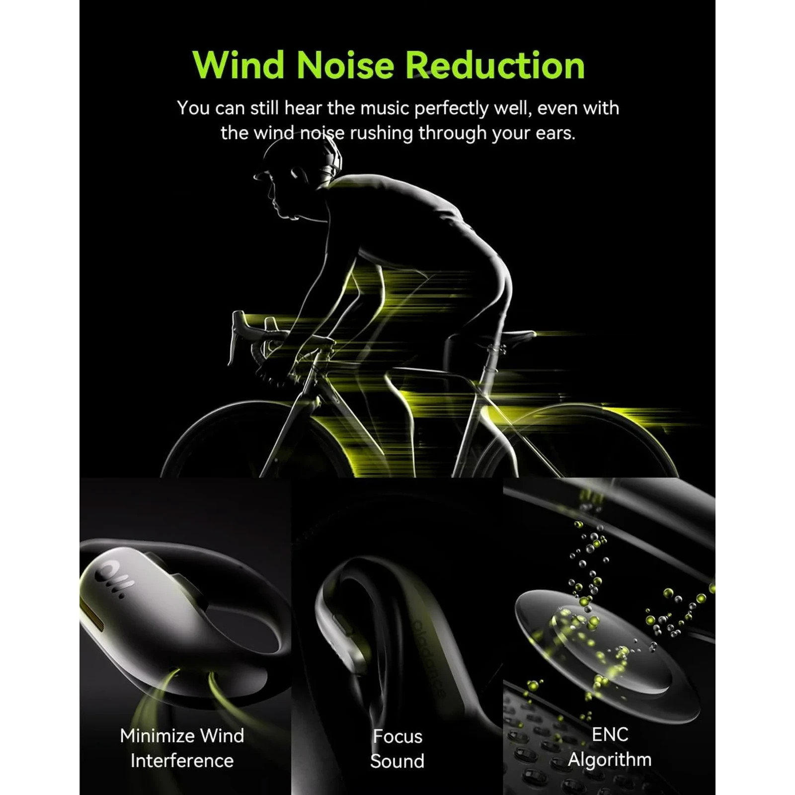 OWS Sports Headphones With Wind Delflection – Silver – NEW IN BOX