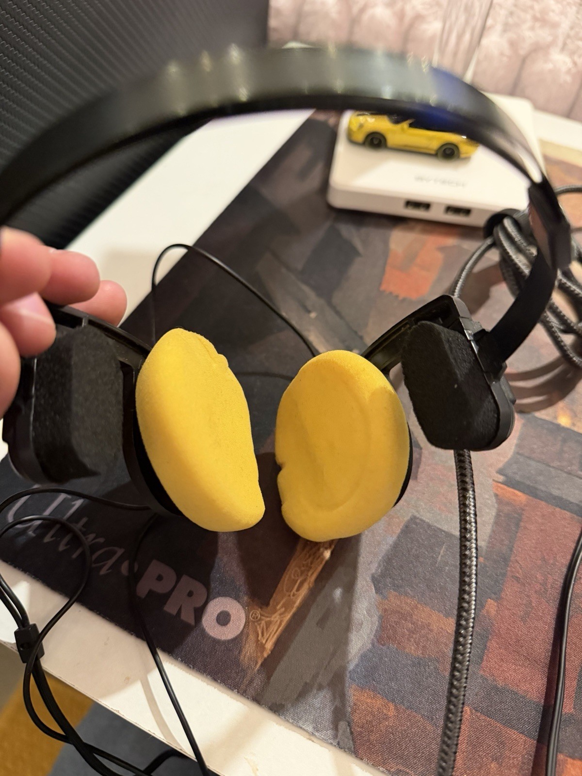 Koss Porta Pro On-Ear Wired Headphones 3.5mm Jack, Adjustable, Yellow/Black