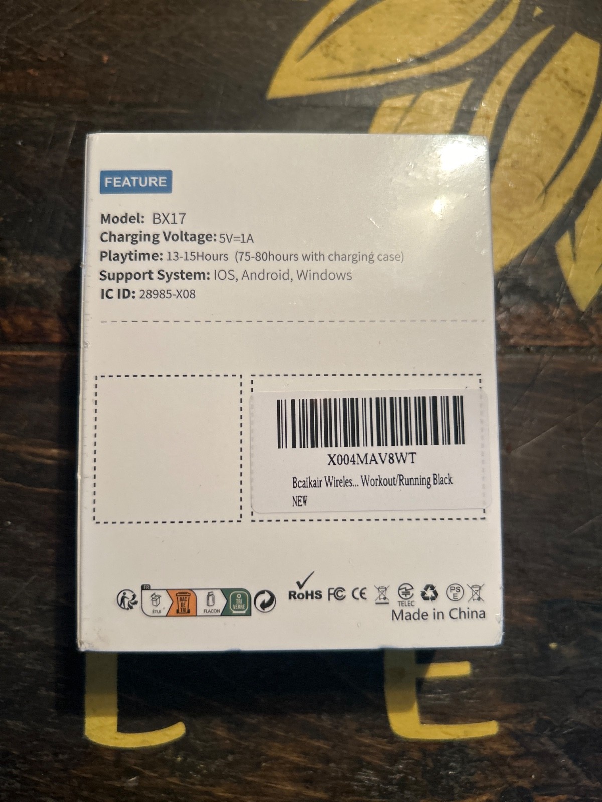 Bcaikair Wireless Sweatproof Sports Earbuds With Charging Case