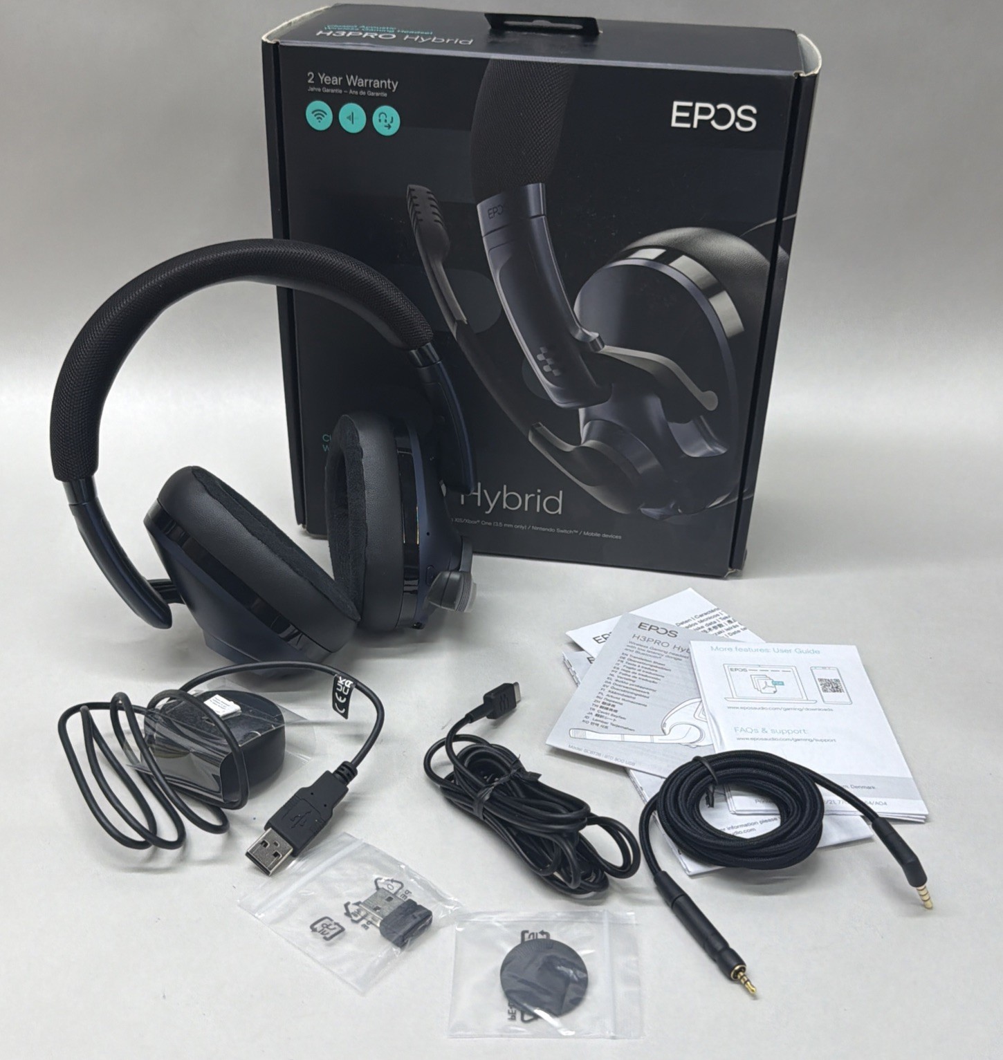 EPOS – H3PRO Hybrid Wireless Gaming Headset TESTED WORKING GREAT CONDITION