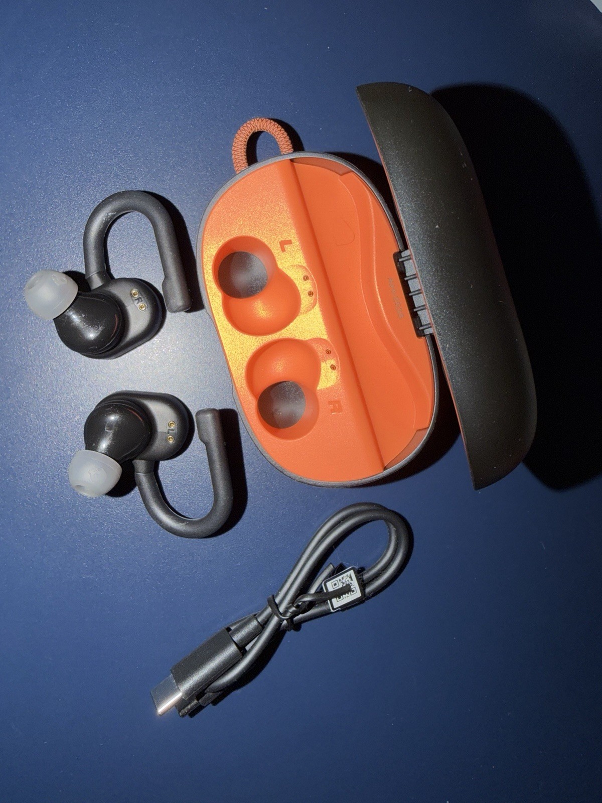 Skullcandy Push Active True Wireless Earbuds USB-C Case Orange/Black