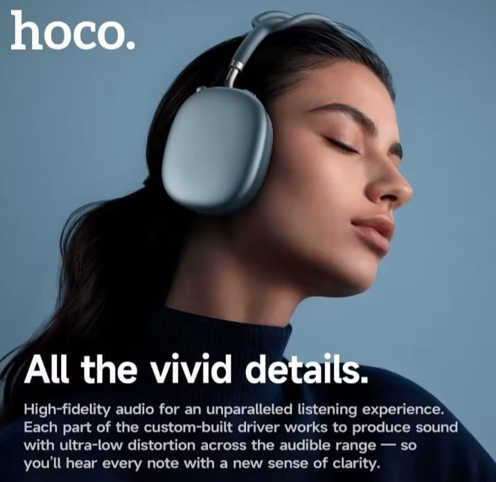 HOCO W65 Plus ANC Bluetooth Headphones HiFi Wireless Over Ear Sports Headset