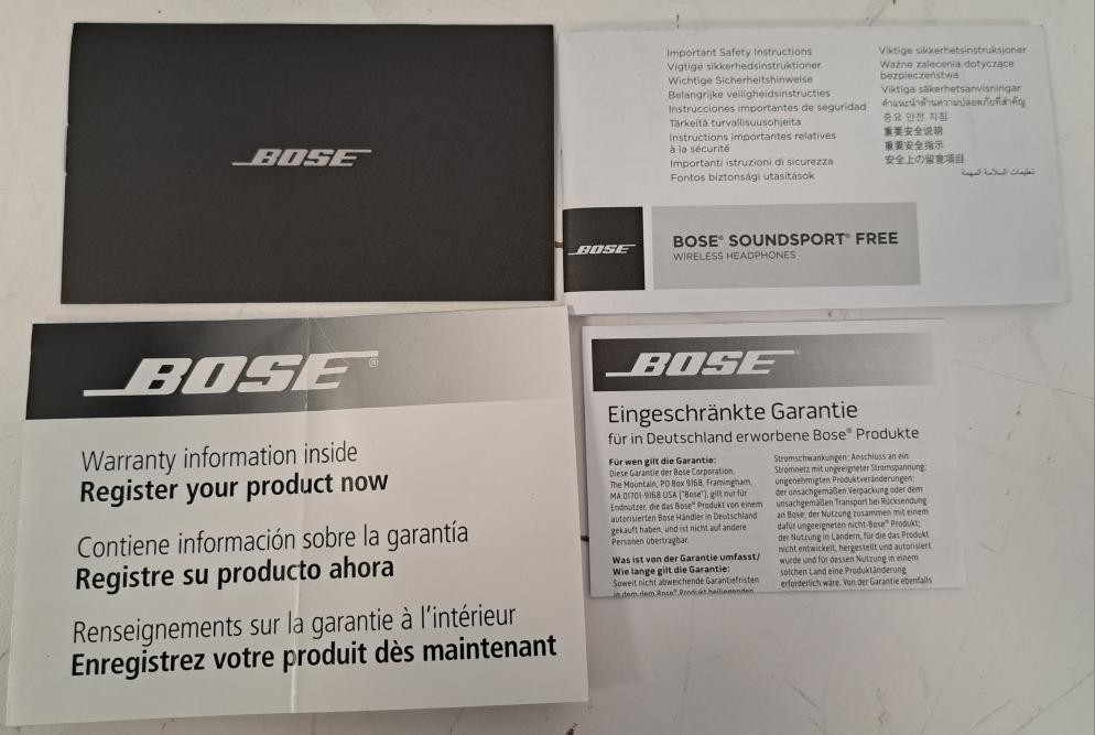 BOSE SOUNDSPORT FREE EARBUDS CONDITION AS PICTURED TESTED WORKS SOME (P10023469)