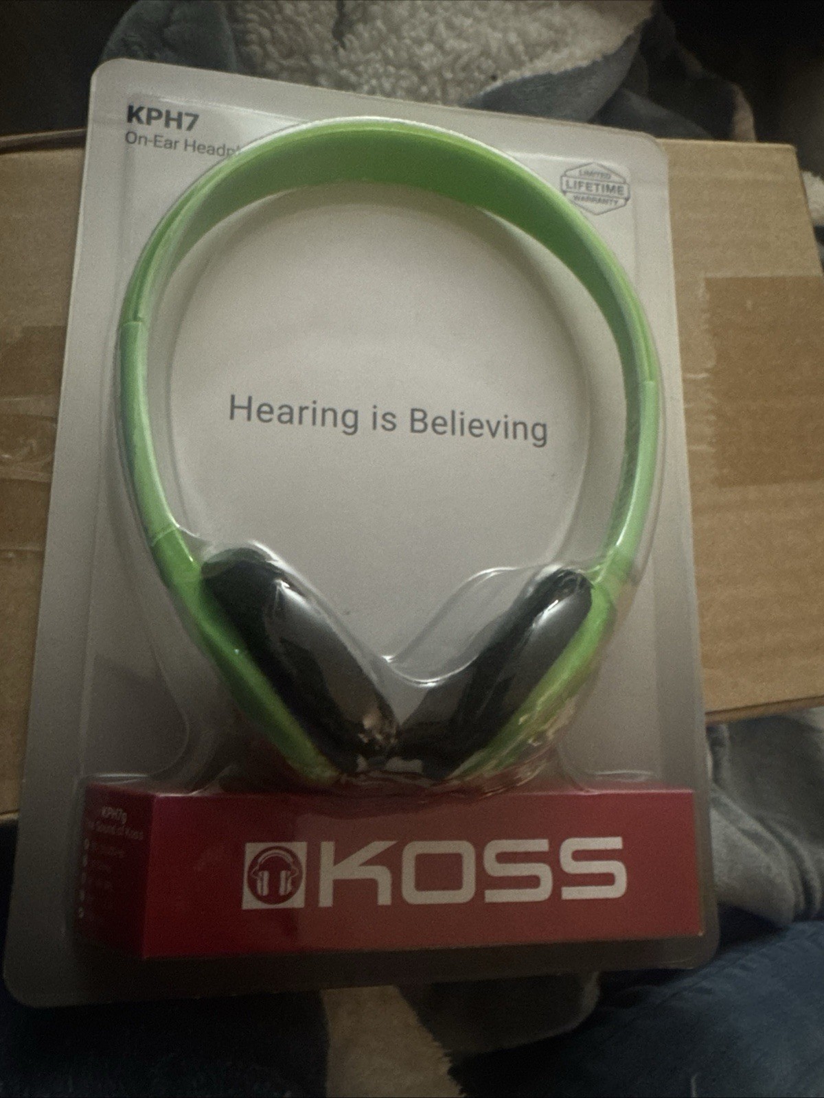 Koss KPH7 Lightweight On Ear Portable Headphones w/ Adjustable Headband Green