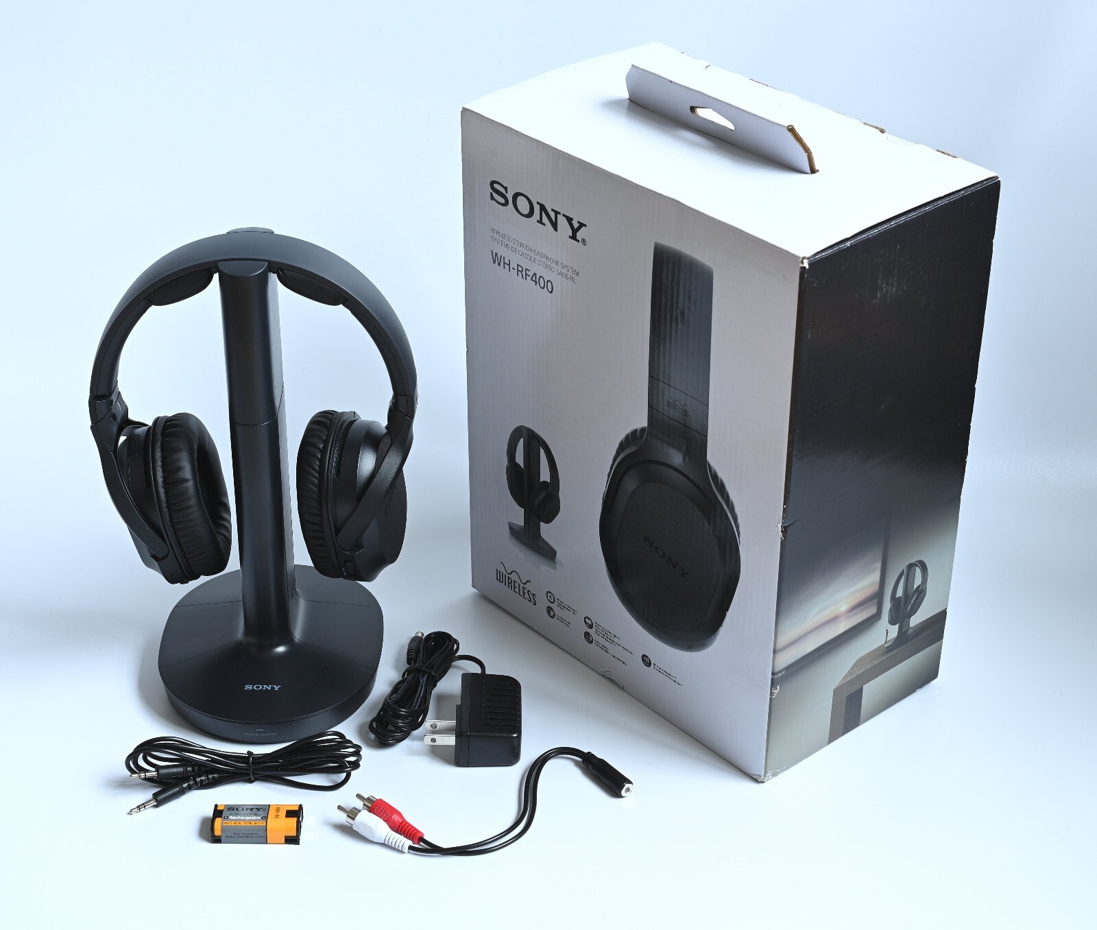 Sony WH-RF400 Wireless Stereo Headphone System, New Open Box, Read