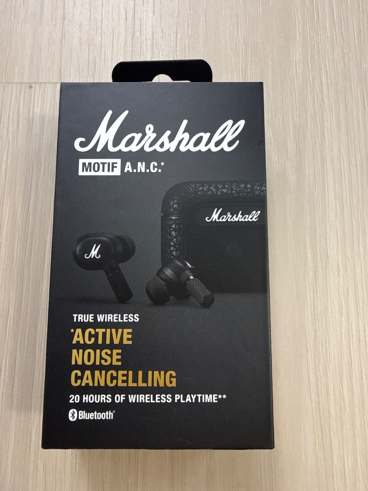 Marshall Motif True Wireless ANC Bluetooth In-Ear Earbuds with Charging Black