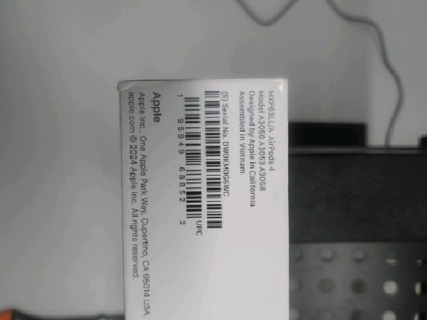 Apple AirPods 4 ‎‎MXP63LL/A Earbuds White Bluetooth with USB-C Charging Case