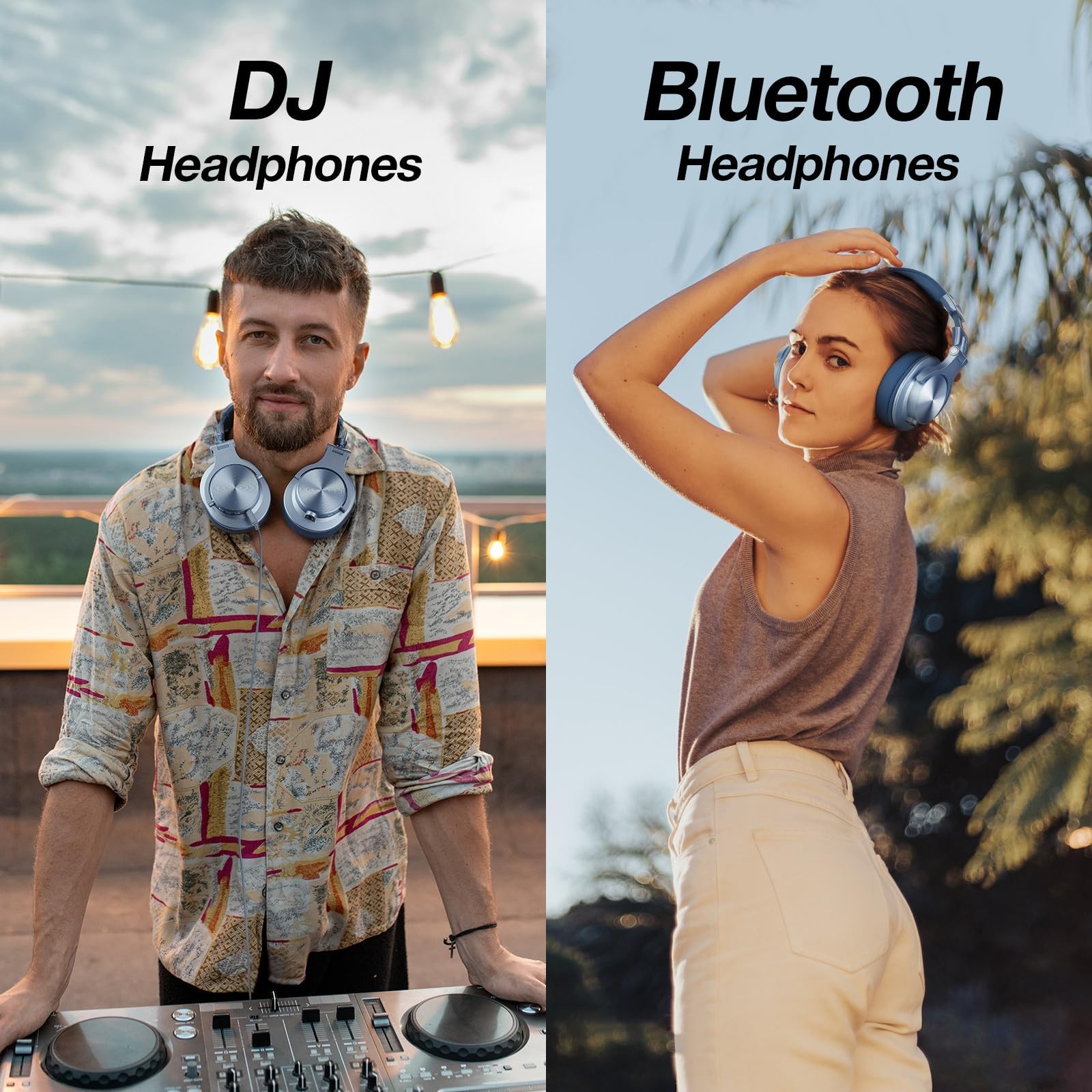 Audifonos Profesionales Auriculares Para DJ Headphone Professional Cielo Azul US