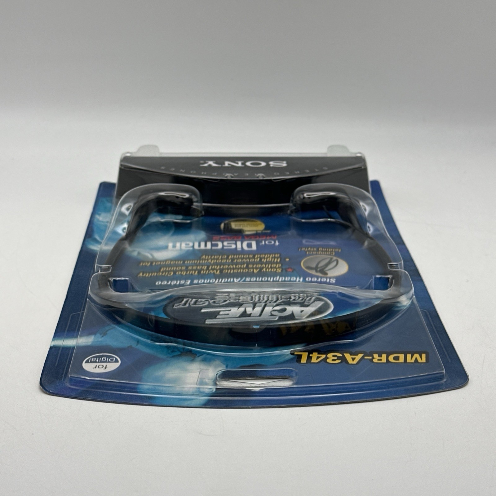 Sony Stereo Headphones for Discman Mega Bass New Old Stock 1998 MDR-A34L Sealed