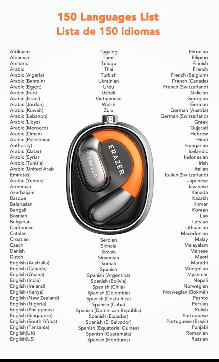 ERAZER XF31 Al Translation Earphones True Wireless OWS Headphones