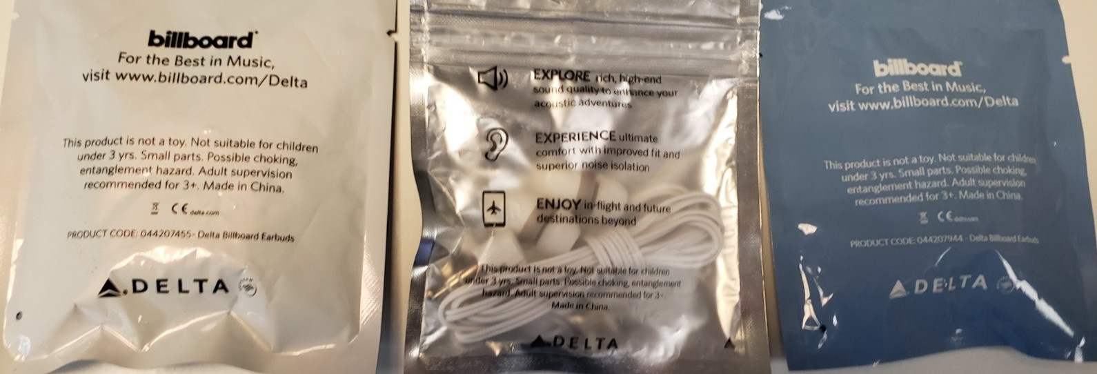 11 Packs Delta Airlines Earbuds Headphones Brand New Package NO APPLE