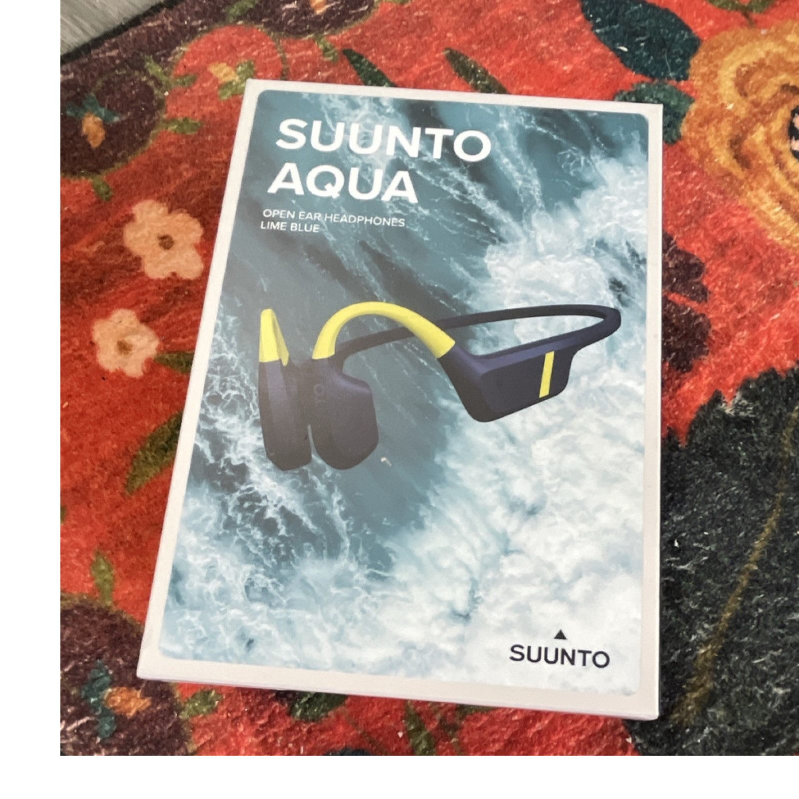 Suunto AQUA Open-Ear Headphones Blue Lime IP68 Waterproof 32GB USB-C Headband