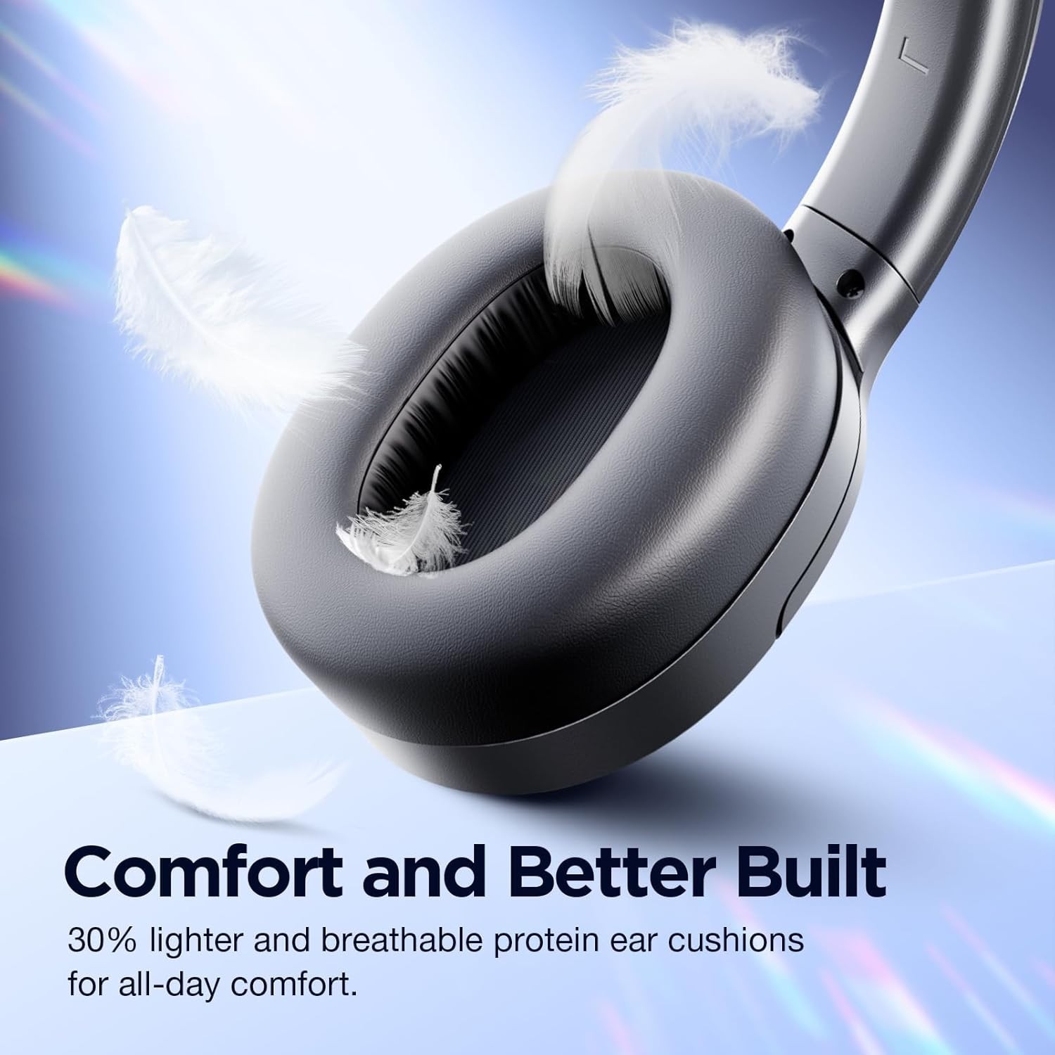 Lightweight Over-Ear Bluetooth Headphones – 30 Hours Wireless, Ultimate Comfort