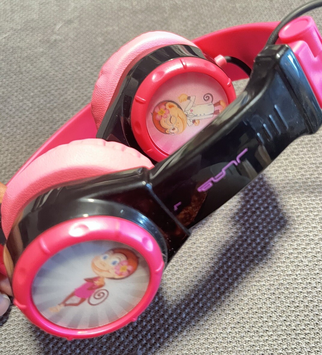 JLAB JBuddies Kids Folding On Ears Padded Volume Limiting Wired Headphones Pink