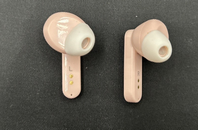 iFrogz Ear Pollution Wired Headphones Pink + Bonus Airbuds Lucent II (Untested)