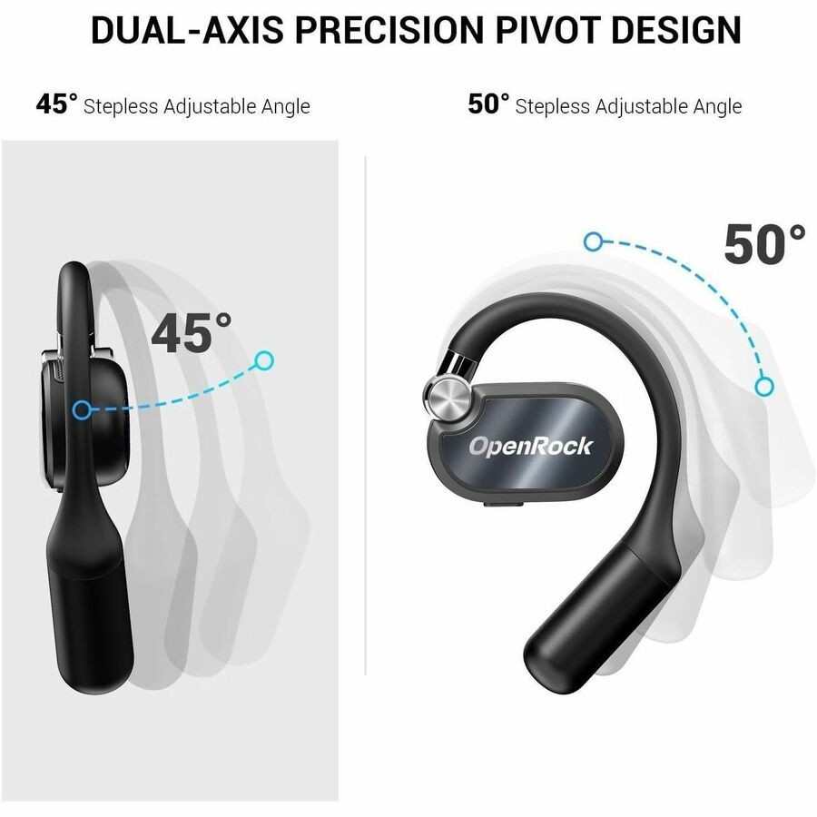 OpenRock X Open-Ear Air Conduction Sport Earbuds Bluetooth Black