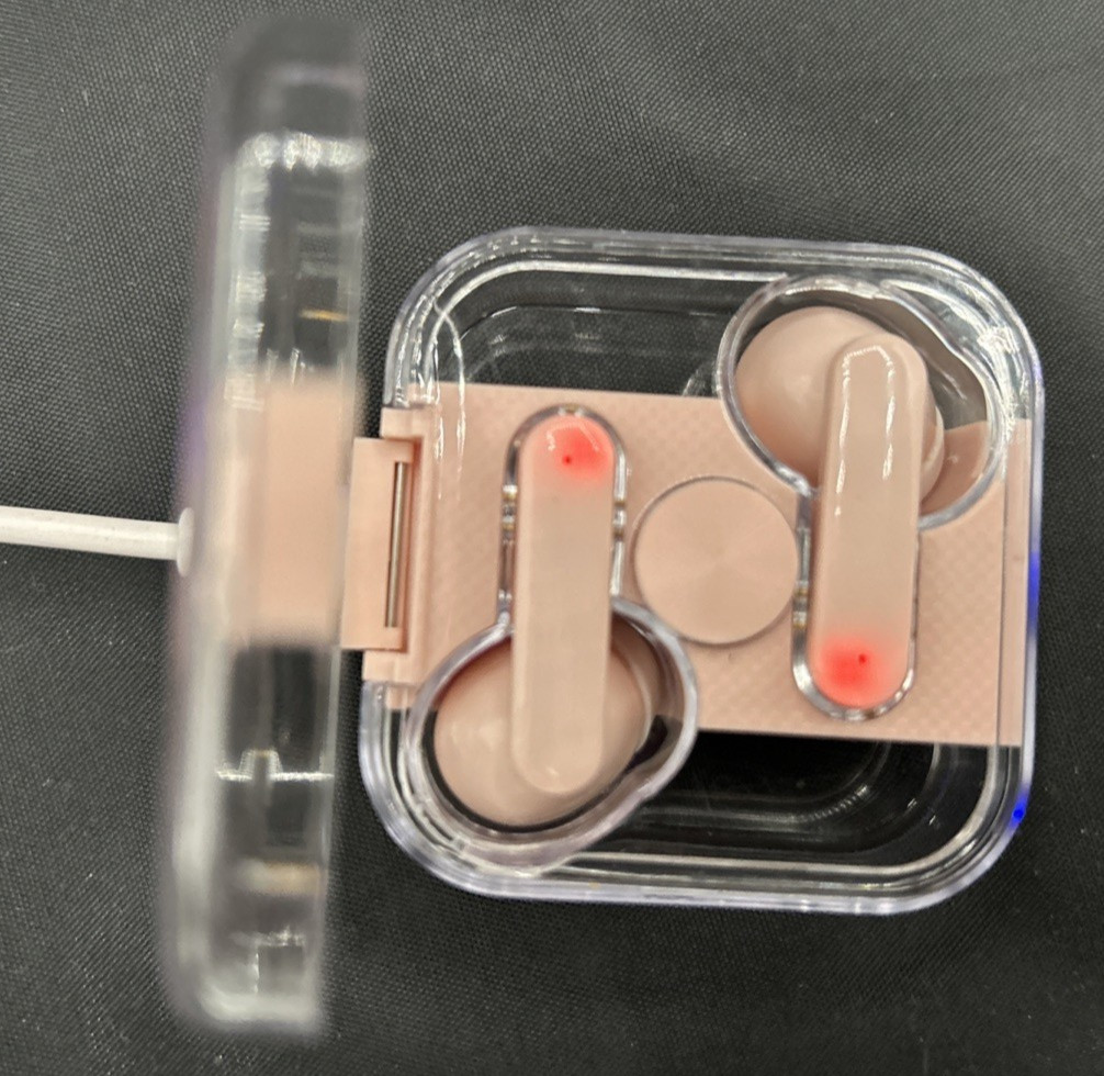 iFrogz Ear Pollution Wired Headphones Pink + Bonus Airbuds Lucent II (Untested)