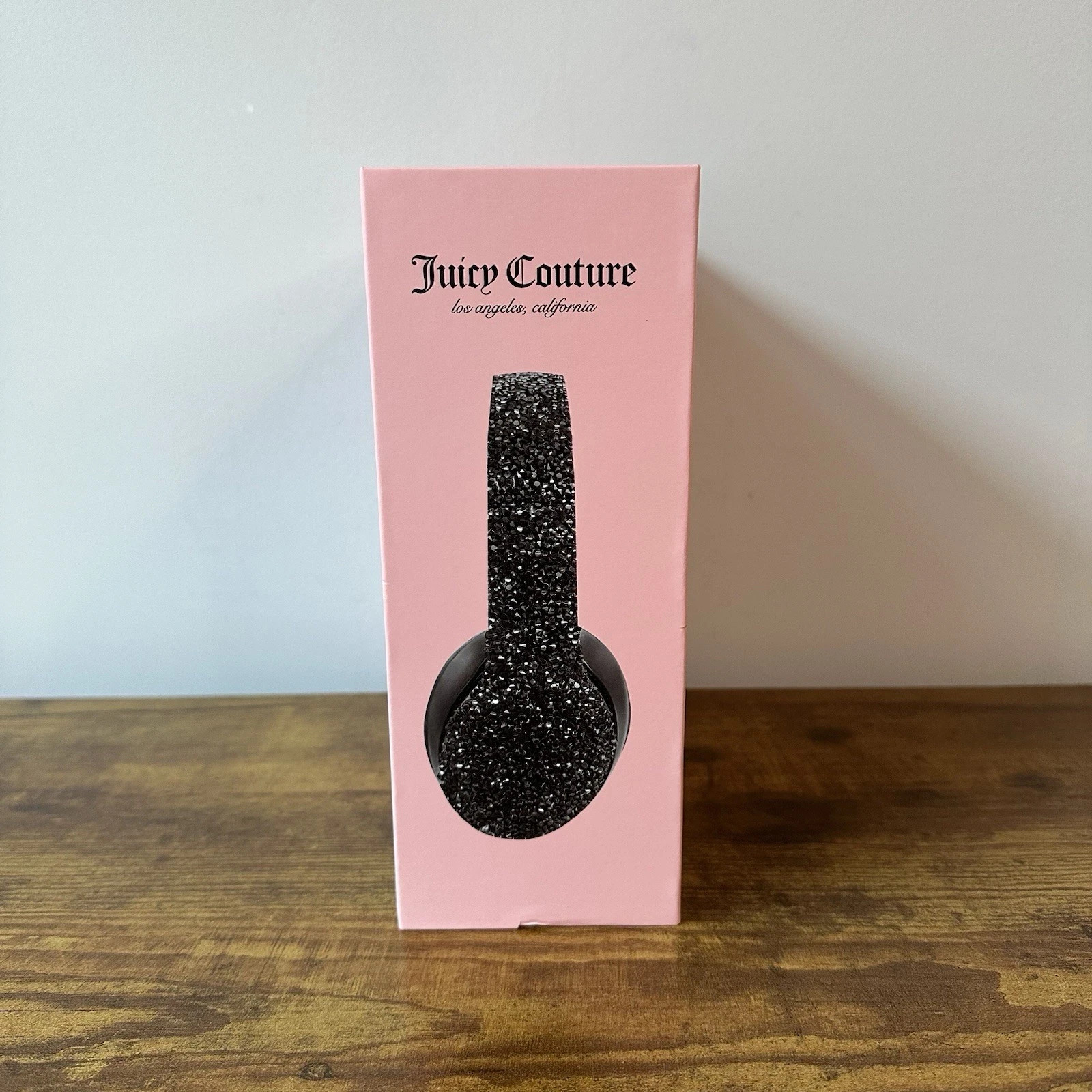 New (Box Sealed) Juicy Couture Bedazzled Gems Black Bluetooth Headphones