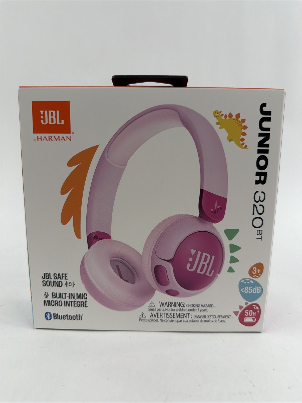 JBL Junior 320BT Kids Wireless Bluetooth On-Ear Headphones for Kids (Purple)