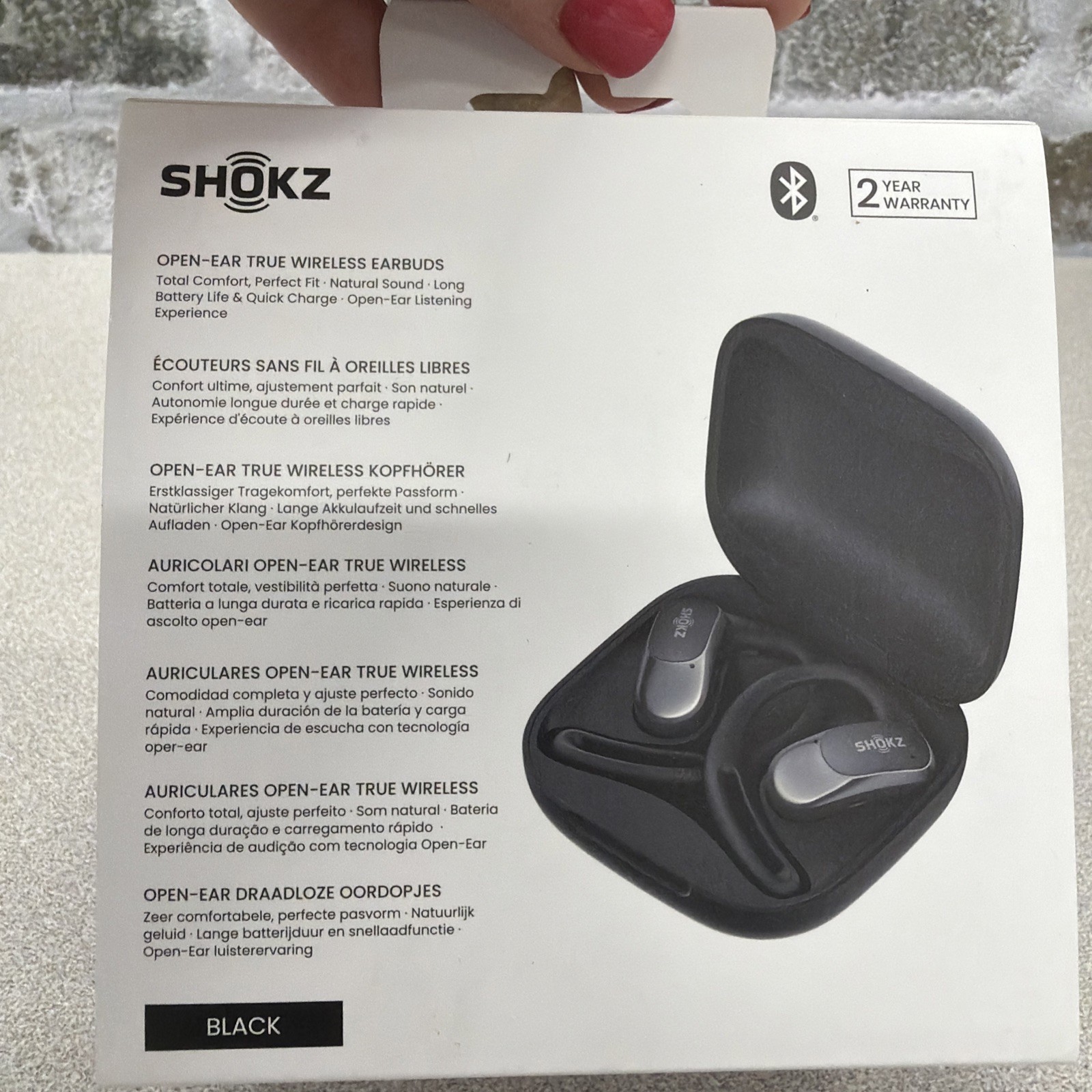 Shokz OpenFit Air True Wireless Bluetooth Headphones – Black,