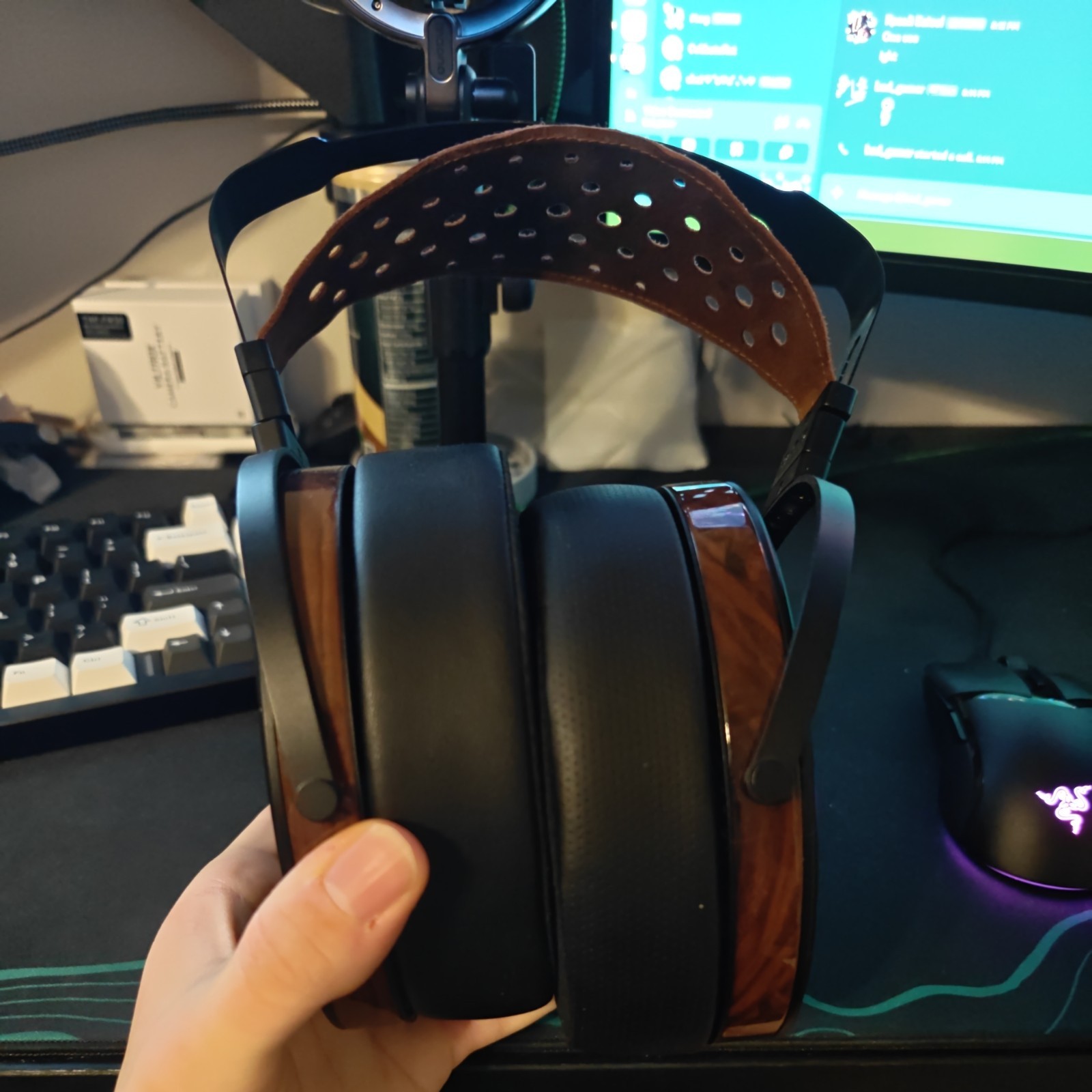Fosi Audio i5 Open-Back Planar Magnetic Headphones Metal & Walnut Wood
