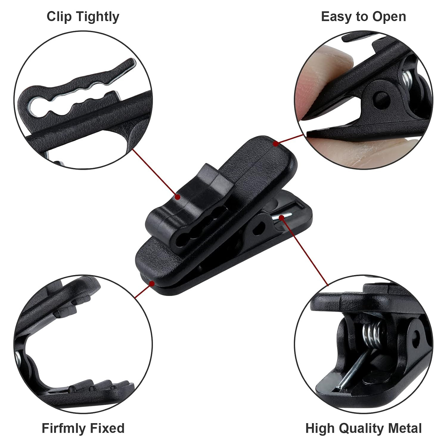 20 Earphone Wire Clips Headphone Wire Clothing Clips for Fixing Headphone Wire