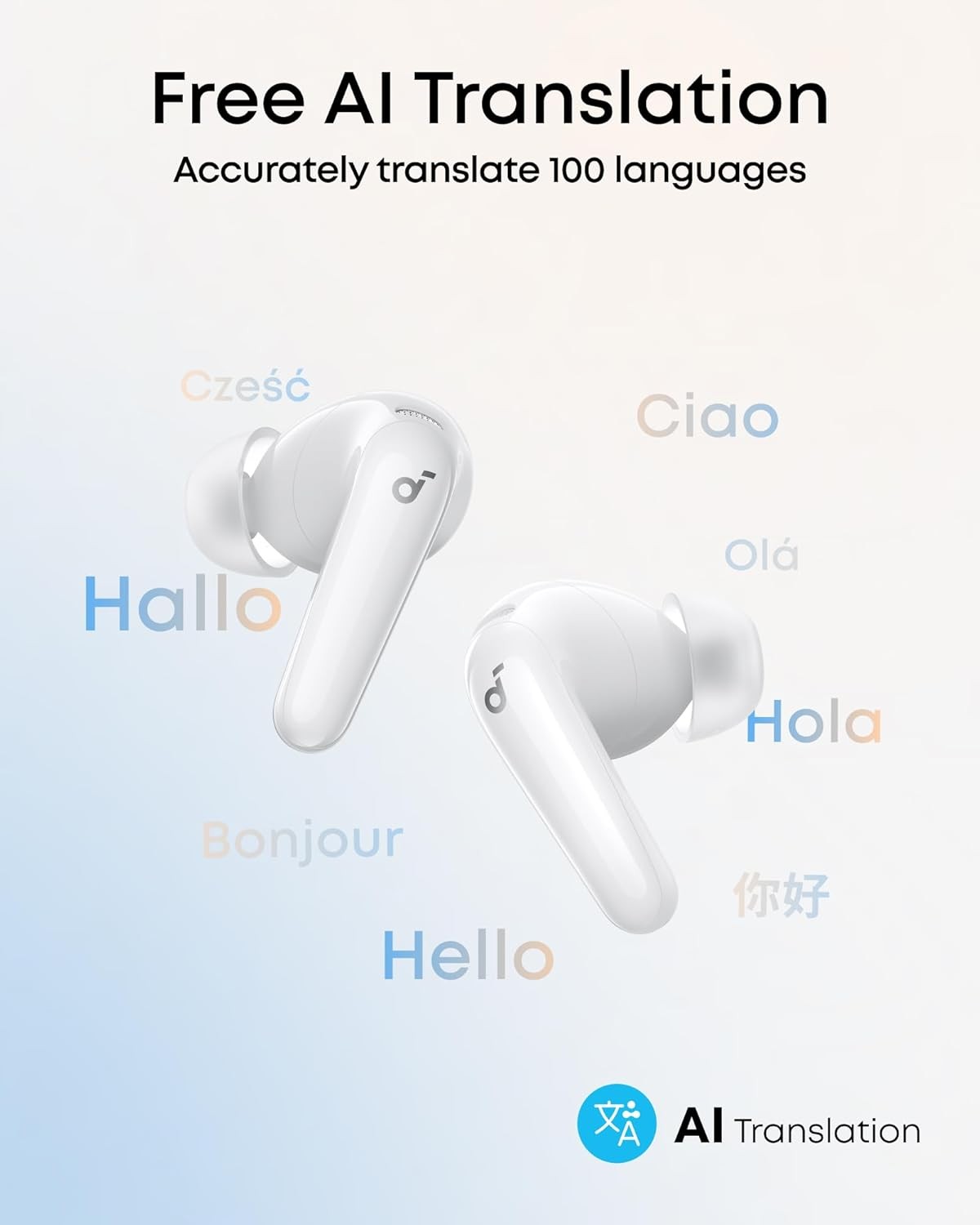 soundcore P31i Wireless Earbuds – Hi-Res Audio, Adaptive Noise Cancelling–White