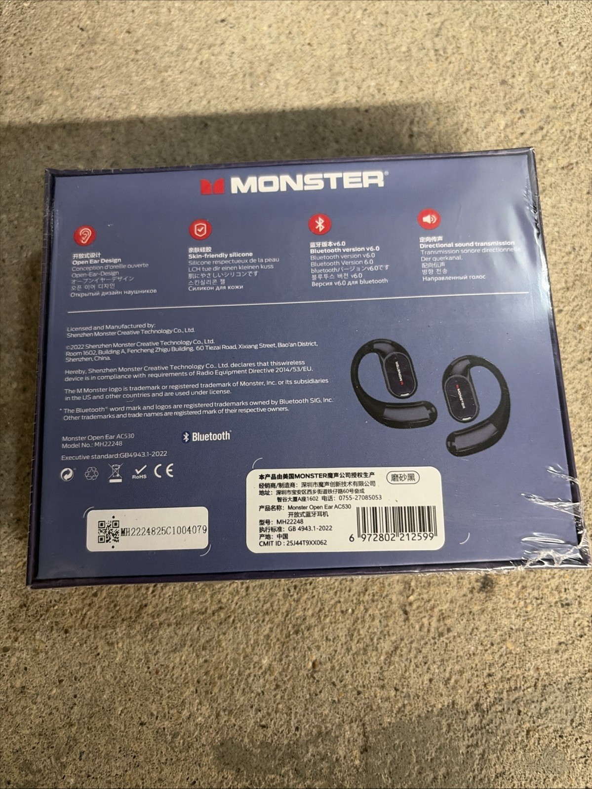 NEW Monster Open Ear AC530 Air Conduction Wireless Headphone