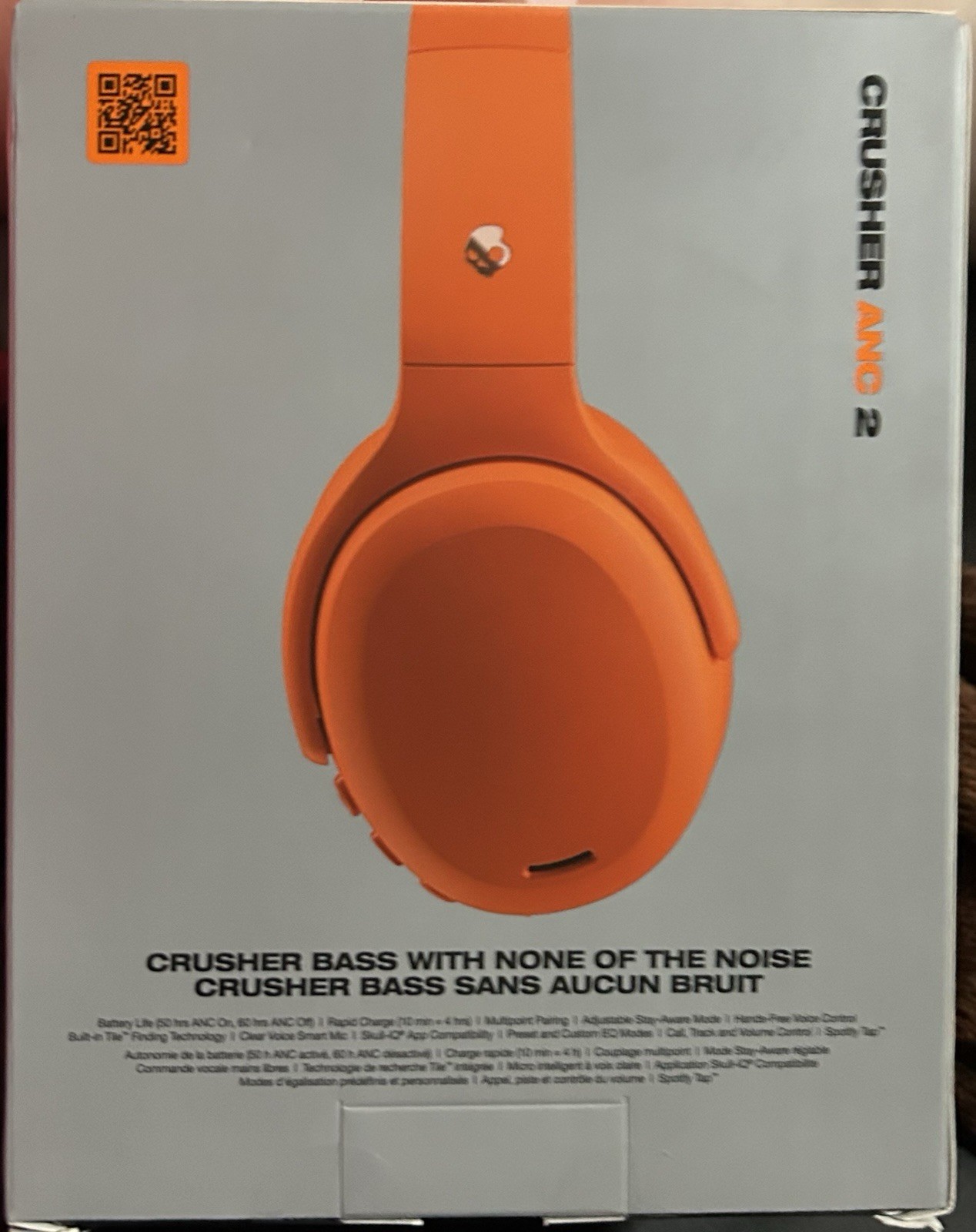 Skullcandy Crusher ANC 2 Hazard Bluetooth Headphones Hazard Orange New Sealed