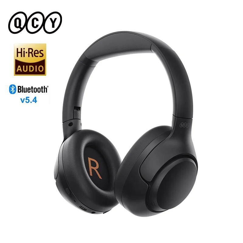 Wireless Headphones Bluetooth 5.4 Hi-Res Audio Over Ear Headset 43dB Hybrid Act