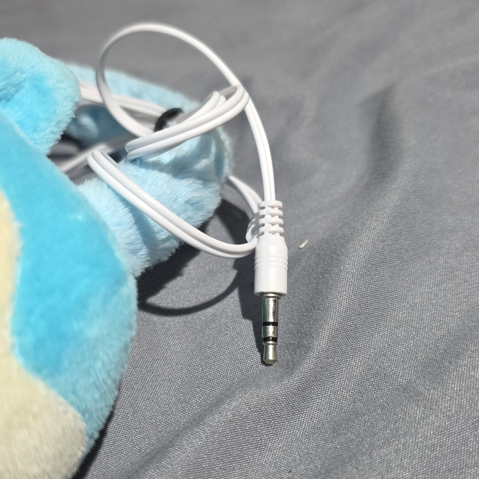 Squishmallows Plush Wired Headband Headphones Blue/White Owl 3.5mm Adjustable