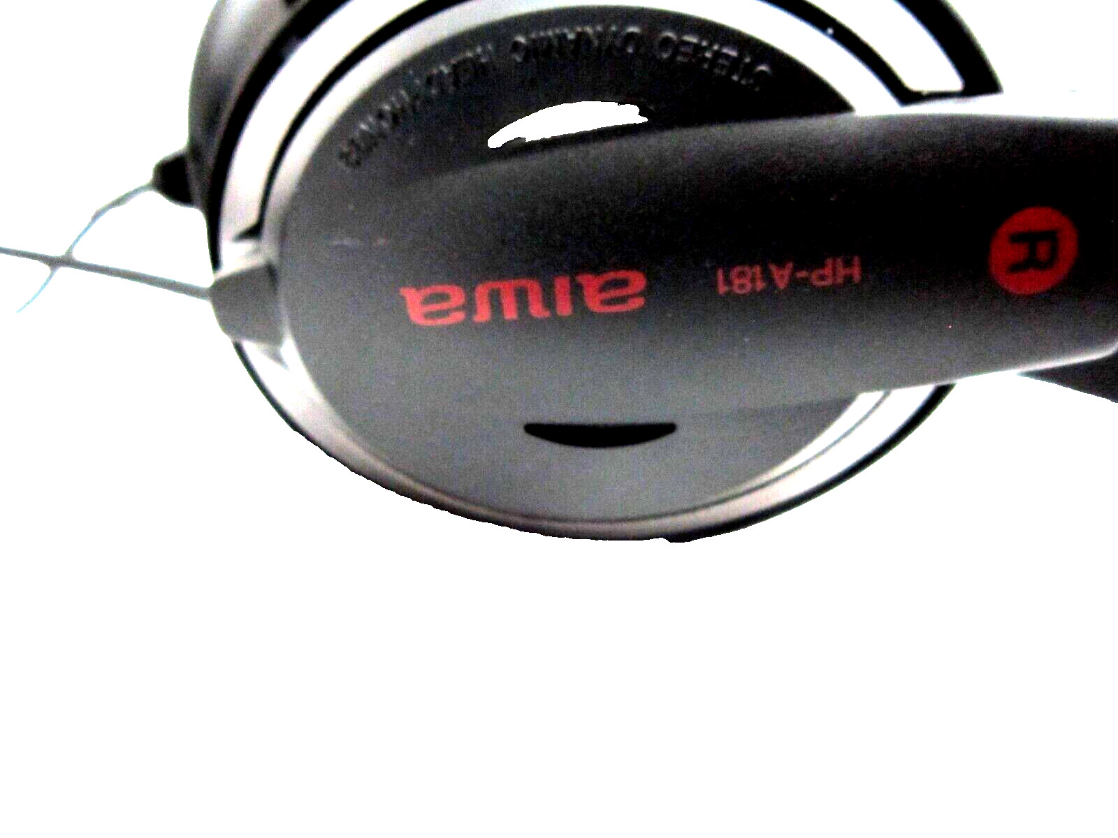 Unisex Aiwa HP-A181 Stereo Dynamic Headphones without Foam Cover-New Open Pkg!