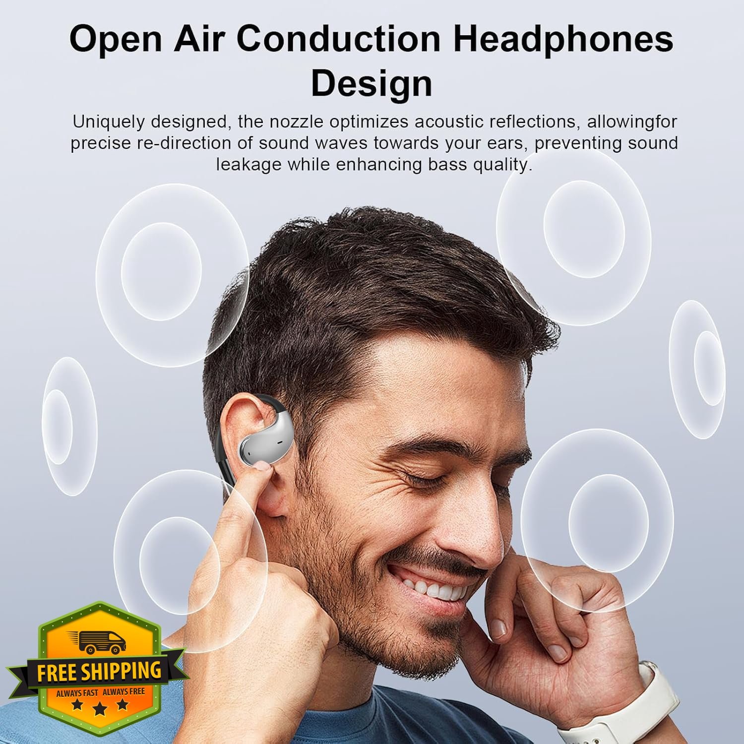 ZIDOXING Q39 Obsidian Black Bone Conduction Earbuds