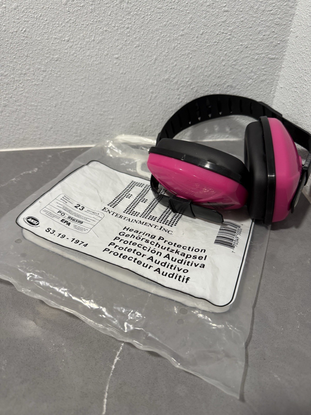 MONSTER JAM Hot Pink Noise Canceling Headphones Muffs One Size Adjustable